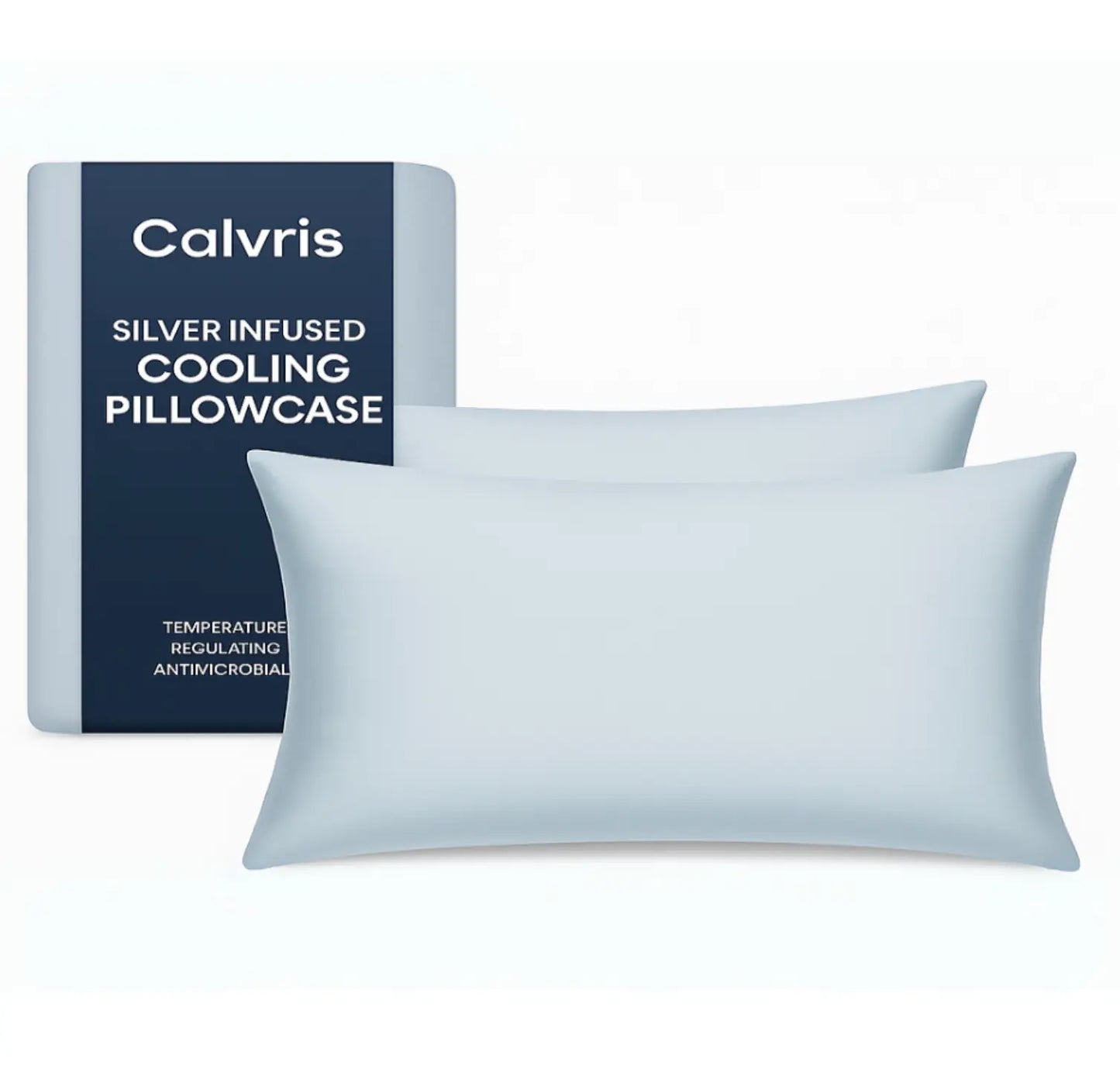 Anti-Microbial Silver Pillowcases (2-Pack) Calvris